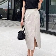 新品リエンダ★マルチボタンJ／Wタイトスカート　Sサイズ