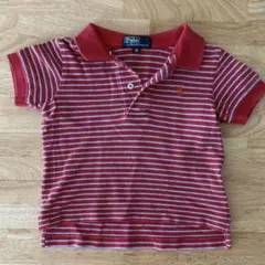 Polo by Ralph Lauren 赤白ストライプ ポロシャツ 80