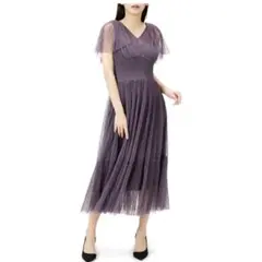 SNIDEL スナイデル　ケープチュールドレス ワンピース　SWFO224241