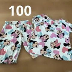 ミニーマウス　パジャマ　半袖　100