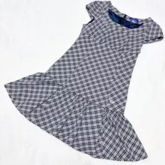 美品✨バーバリー　ノバチェック　ミニワンピース　ホース刺繍　ロゴ　コットン　M