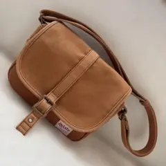 Relate⭐︎キャンパス地キャメルショルダーバッグ美品