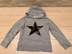 GLOBAL WORK グレー 星モチーフ パーカー XL