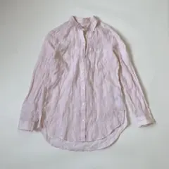 GAP ギャップ リネンボーイフレンドシャツ ライトピンク XXSのサムネイル