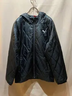 Puma ブラック 中綿　キルティングジャケット フード付き　メンズ　M