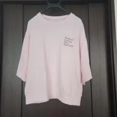 LEPSIM 半袖カットソー ピンク ロゴプリント