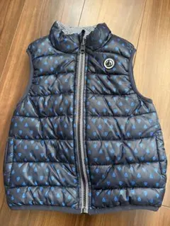 プチバトー ダウンベスト 24m/86cm ネイビー