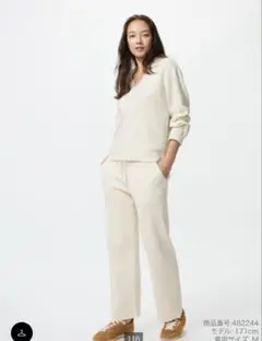 ユニクロUNIQLO ウォッシャブルニットリブパンツ