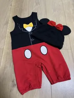 ディズニー　ミッキー　ミニー　ロンパース 帽子セット　80のサムネイル