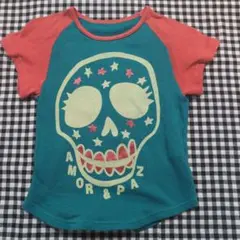 HIPPY HAPPY YUPPY BOO スカルプリント Tシャツ 120cmのサムネイル