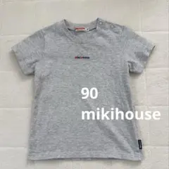 ミキハウス Tシャツ トップス 半袖 90cm グレー