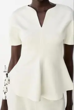 ZARA パフスリーブトップZW COLLECTION ミディアムエクリュ XS - メルカリ