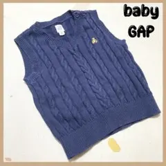 babyGAP ニットベスト コットン100% ネイビー 12-18ヶ月 ベビー