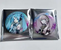 初音ミク 巡音ルカ キラキララメ入り 缶バッチ まとめ売り
