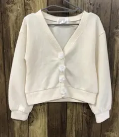 長袖カーディガン 120 白　女の子　子供服