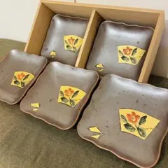瀬戸赤津焼　長谷元窯　加藤六兵衛作　菓子器セット　角皿　菊 希少】瀬戸赤津焼 長谷元窯 加藤六兵衛作 菓子器セット 角皿 菊 - メルカリ
