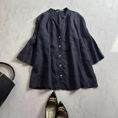 麻100% シャツ