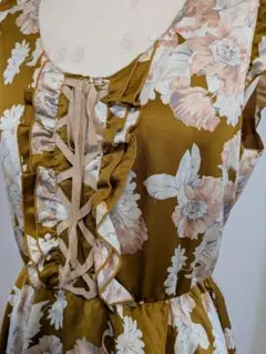 axes フラワープリント ロングワンピース