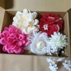 髪飾り 花　６点セット 和装小物 振袖 浴衣