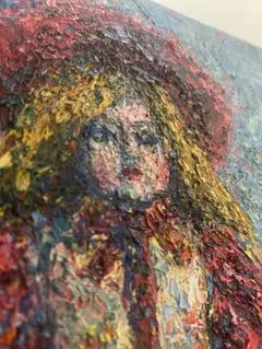約50年前　圧巻厚塗り 人形油彩画 肉筆 原画 少女 ドール 現代アート 一点物 約50年前 圧巻厚塗り 人形油彩画 肉筆 原画 少女ドール - メルカリ