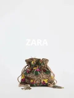 Zara 巾着チェーンバッグ