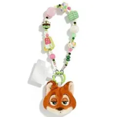 海外 Potdemiel ズートピア ビーズストラップ ニック フォンチャーム
