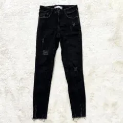 【ZARA BASIC】スキニー　ダメージ加工　ダメージジーンズ　ギャル