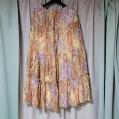 ペイズリー柄シフォンスカートのサムネイル