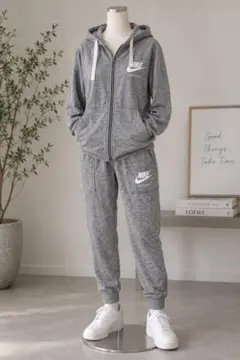 NIKE セットアップ ジップパーカー パンツ グレー S