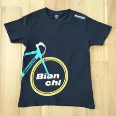 140　UNIQLO　ユニクロ　黒　ビアンキ　Bianchi　半袖　Tシャツのサムネイル