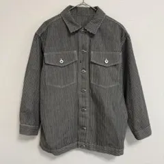 ［titivate］ビッグシルエットジャケット（M）デニム風ゆったり 綿100