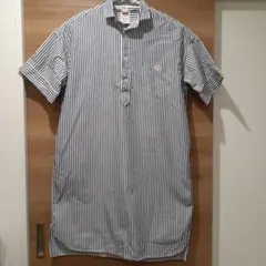DANTON ストライプ 半袖シャツワンピース