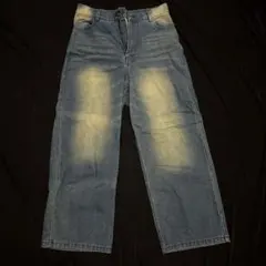 デニム ワイドパンツ S表記 実寸M〜L相当