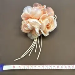 花形コサージュ ピンクとホワイト④