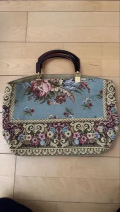 花柄刺繍ハンドバッグ