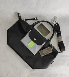 新品ロンシャン ル プリアージュ エ ナジー トップハンドルバッグM 黒