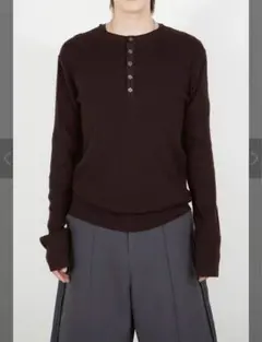 【Chikashitsu +】henry neck long sleeve