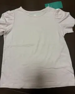 H&M オーガニックコットン パフスリーブTシャツ ピンク　110〜115cmのサムネイル