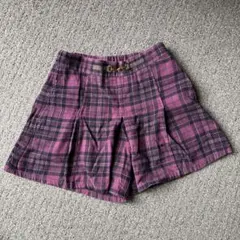GU 紫系チェック 半ズボン 120サイズ