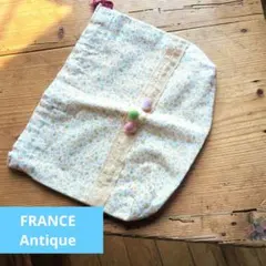 フランスアンティーク 巾着ポーチ
