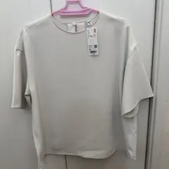 z*様 ユニクロ ドレープTブラウス 半袖 XL オフホワイト