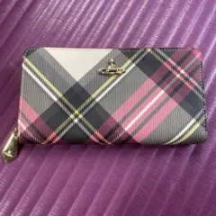 ヴィヴィアン　チェック柄 長財布