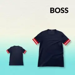 BOSS ネイビー Tシャツ 赤いストライプのサムネイル