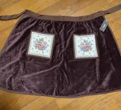 ホットマン　花柄ポケット付きエプロン