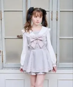 LIZ LISA セーラーカラーセットアップ グレー