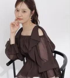 PROPORTION BODY DRESSING 長袖ブラウス ブラウン Mのサムネイル