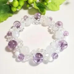 天然石　ブレスレット　＊No. 564＊ハンドメイド　パワーストーン　編み