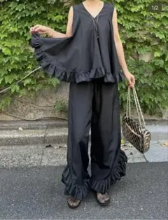 ⭐︎美品cygne シーニュ フリルギャザー チェック オフショル ブラウス