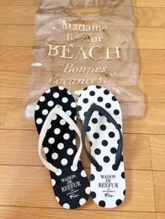 【未使用品】MAISON DE REEFUR ドット柄 ビーチサンダルのサムネイル