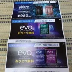 プルームオーラ値引券、タバコ引換券